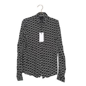Cactus Black and White Geometric Men's Shirt